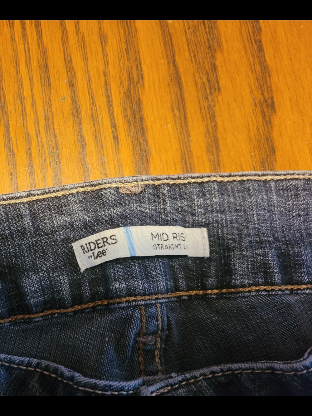 Riders by Lee Mid Rise Straight Leg Jeans - Dark Blue